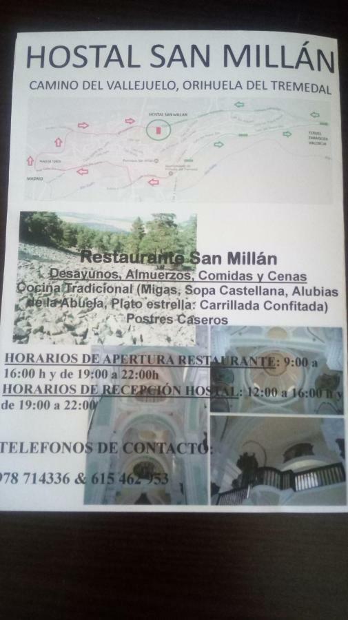 Hostal Restaurante San Millan Оріуела-дель-Тремедаль Екстер'єр фото